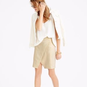 Gold mini skirt from J. Crew